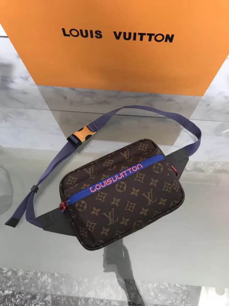 LV 2018 Blue Monogram Messenger Crossbody M43828 Shoulder Bags