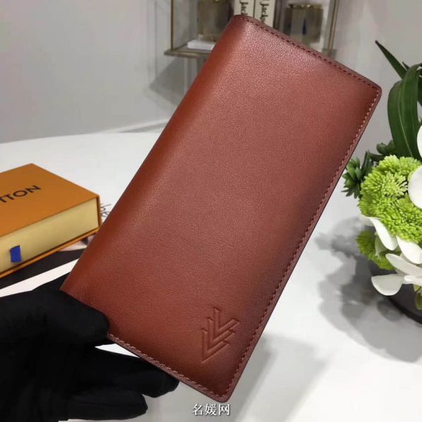 LV Leather Ombre Brazza Long Bi-Fold M61195 Wallets