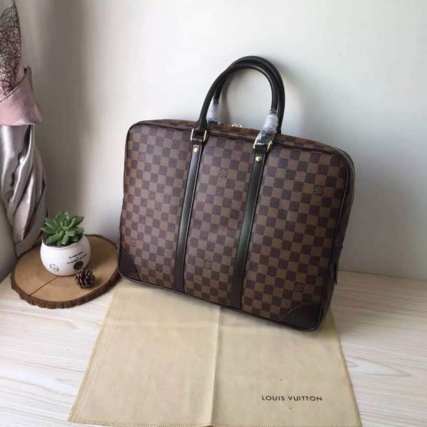 LV M41124 Men Black Briefcases