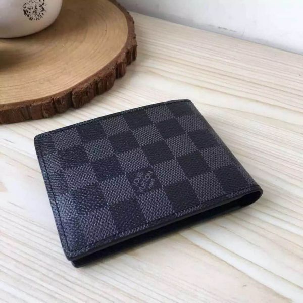 LV M60895 Men Black Short Wallets