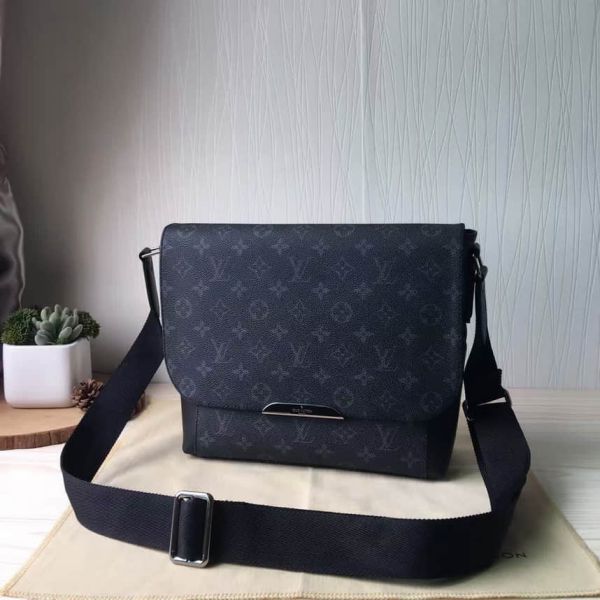 LV M40565 Monogram Eclipse Canvas EXPLORER Small Messenger Shoulder Bags