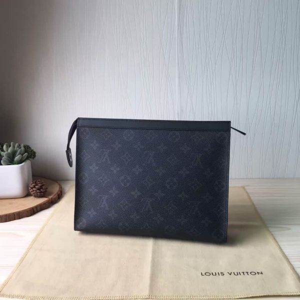 LV Hiroshi Fujiwara Men M61690 dameier ebene Clutch Bags