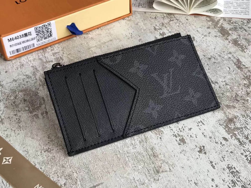 LV Black Coin Card Holder