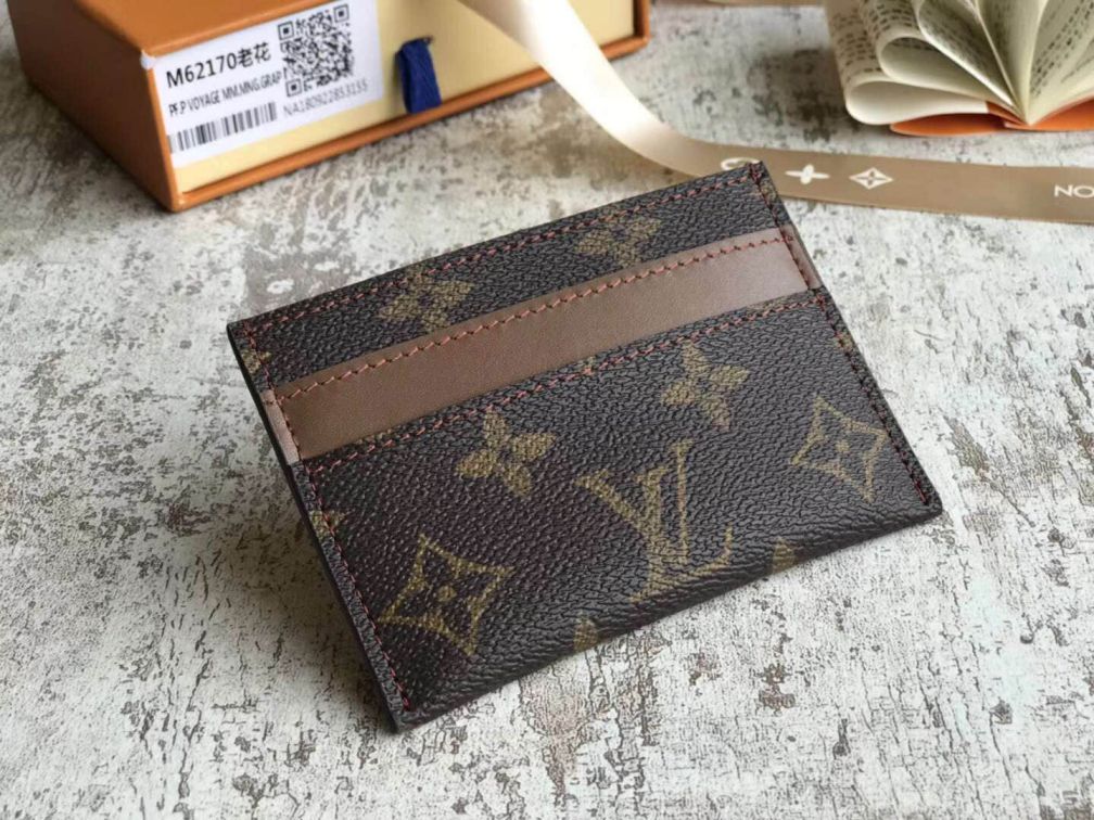 LV PORTE CARTES DOUBLE Monogram Card Holder