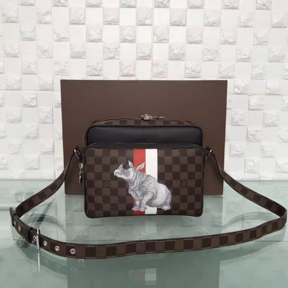 LV N42704 NIL Small Damier Ebene Print Rhinoceros Crossbody Shoulder Bags