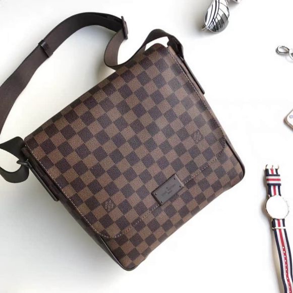 LV N41213 District Small Damier Ebene Canvas Men Crossbody Shoulder Bags