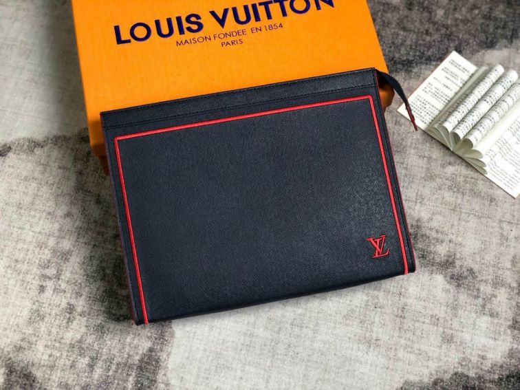 LV M61692 Red Men Clutch Bags