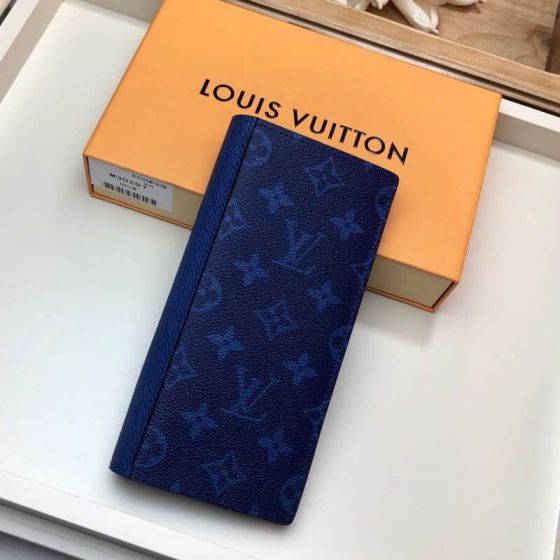 LV M30297 Brazza Blue Long Bi-Fold Wallets