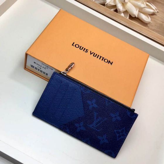 LV M30270 Blue COIN Card Holder