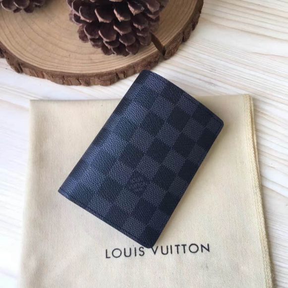 LV James Bi-Fold Damier Graphite Canvas Leather N63117 Wallets