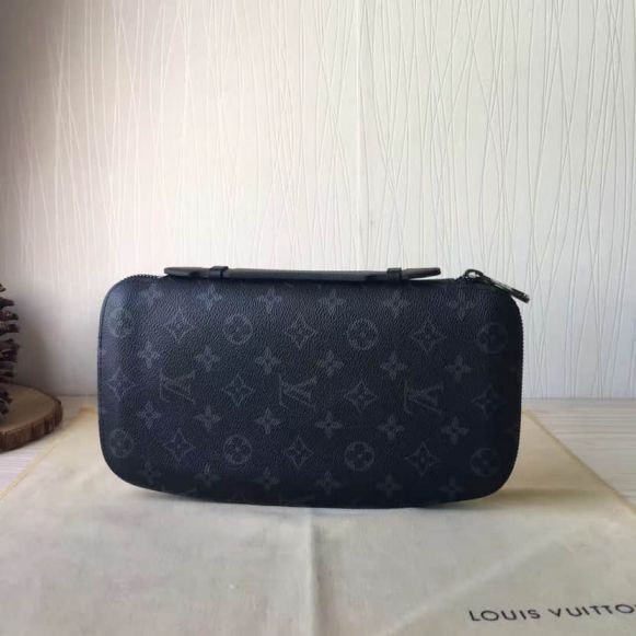 LV Men Damier Graphite Canvas Atoll Bi-Fold N30652 Clutch Bags