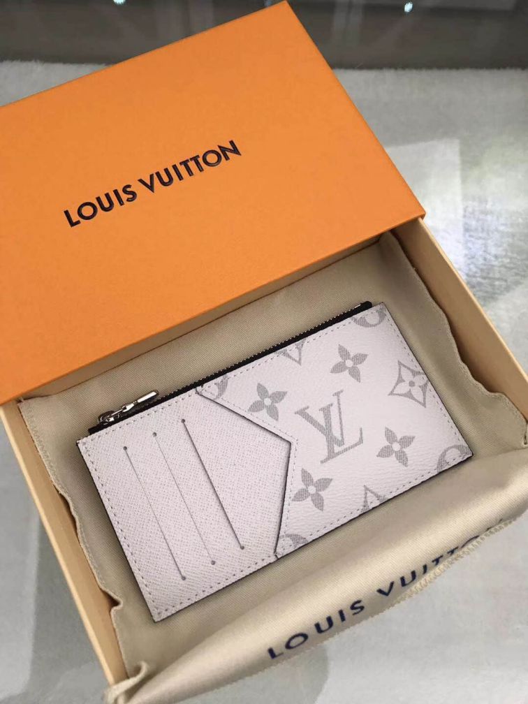 LV M30320 White COIN Card Holder