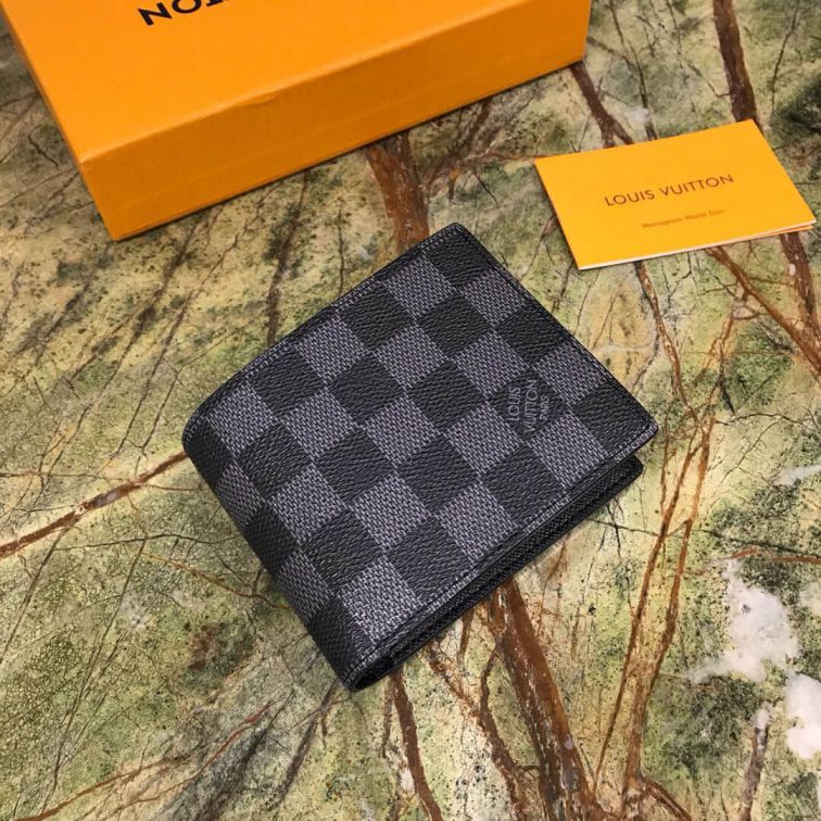 LV N62663 Multiple Black Short Bi-Fold Wallets