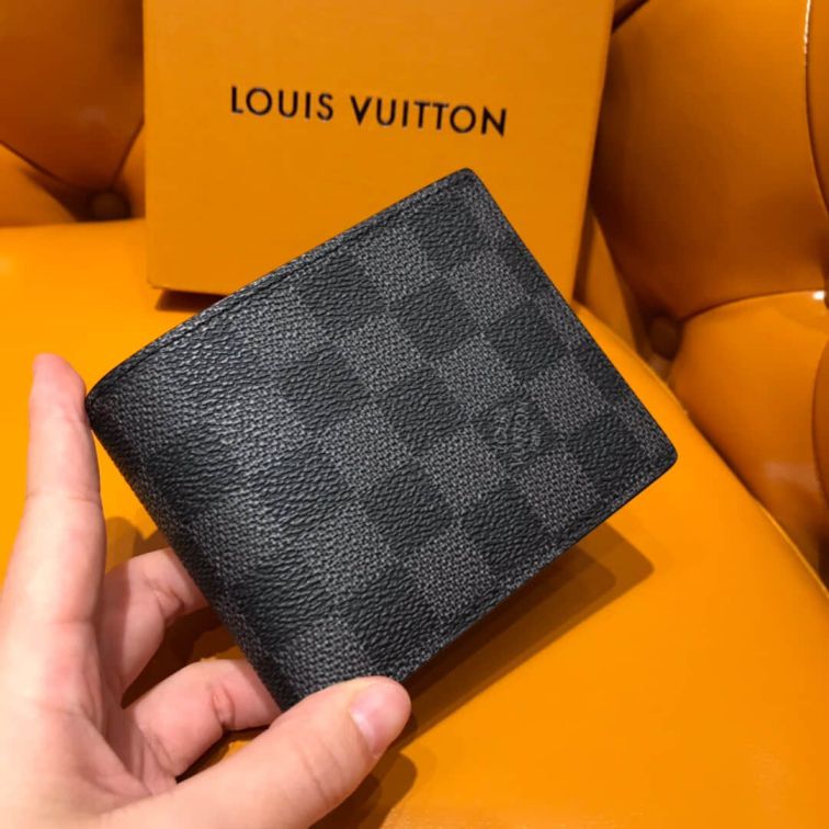 LV Black Short Bi-Fold MULTIPLE Bi-Fold N62663 Wallets