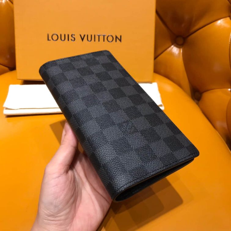 LV Black Long Bi-Fold BRAZZA Bi-Fold N62665 Wallets