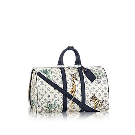 LV KEEPALL 45 with Shoulder Strap Monogram Other Print M41449 Travel Bags