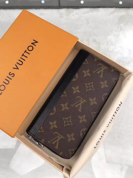 LV Monogram Macassar ZIPPY Zip Bi-Fold M60109 Wallets