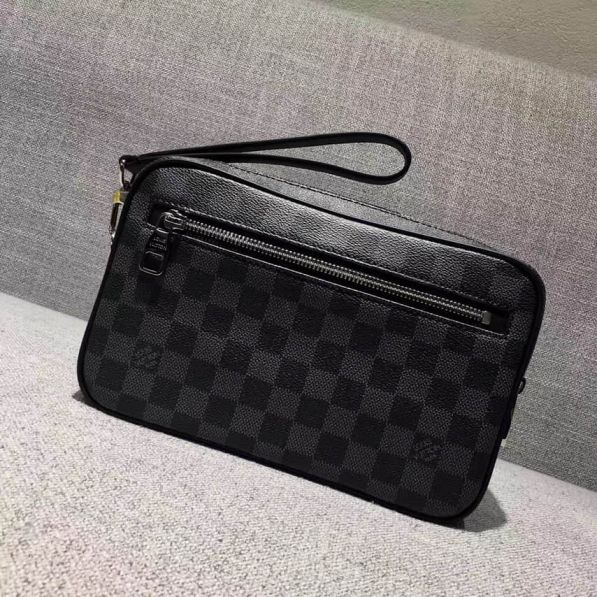 LV Black KASAI Men N41664 Clutch Bags