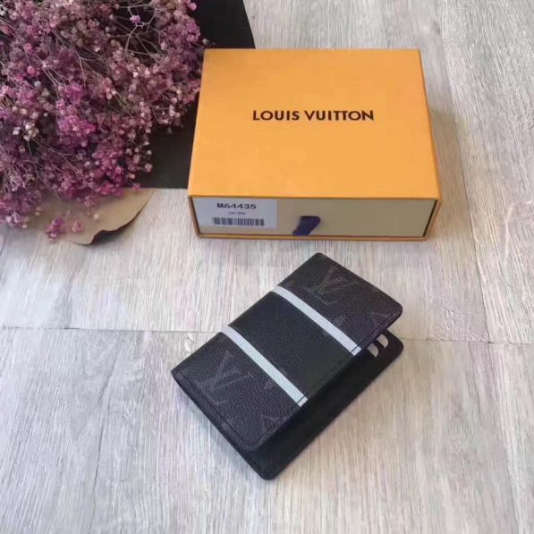 LV Black Grey Monogram Bi-Fold M64435 Wallets