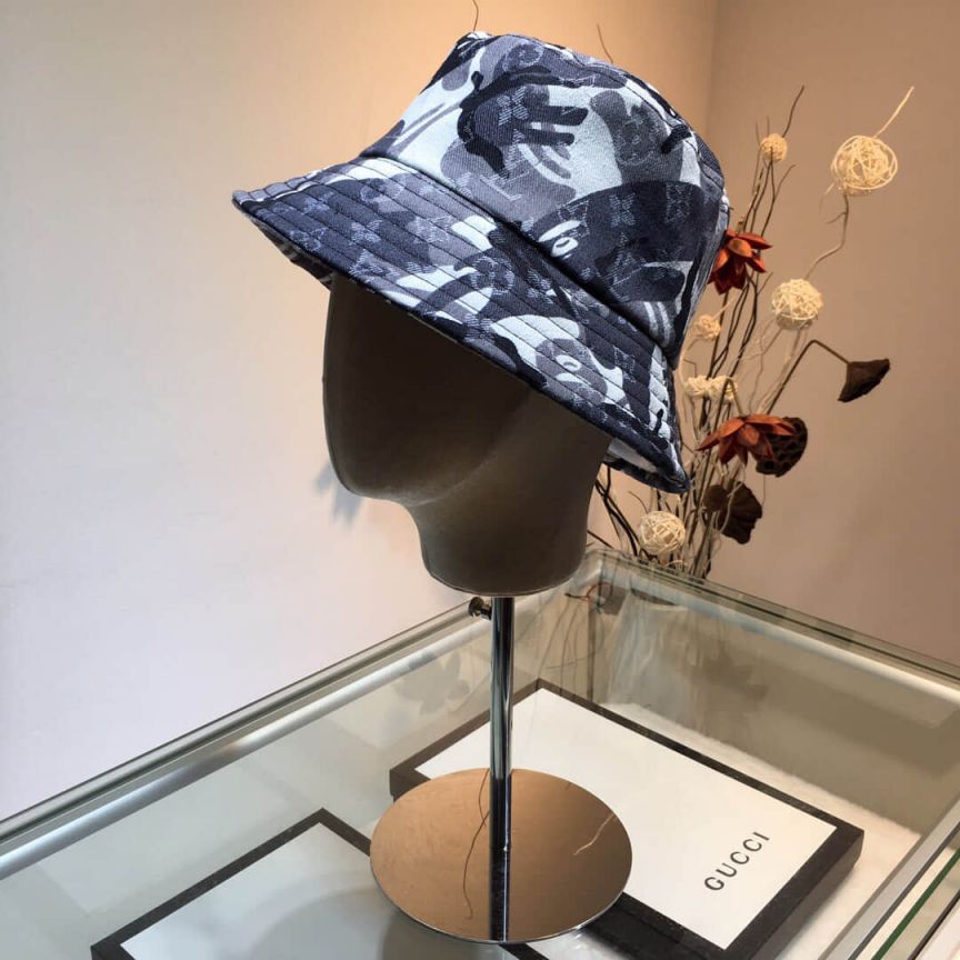 LV FW Camo LV Print Women Bucket Hats