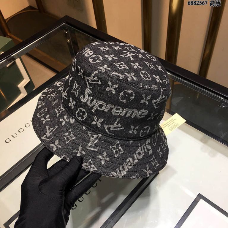 LV x Supreme Bucket Unisex Hats