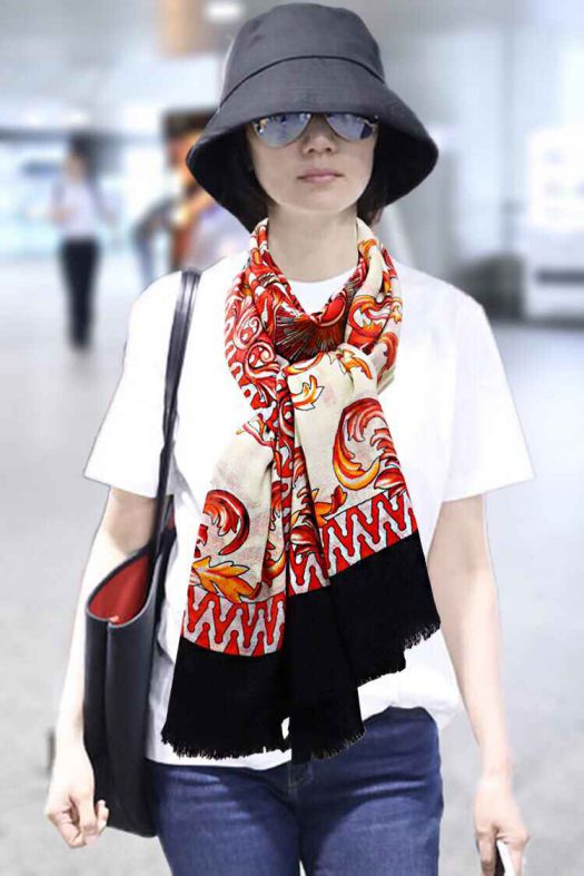 LV Print 100% Cashmere Women Scarves