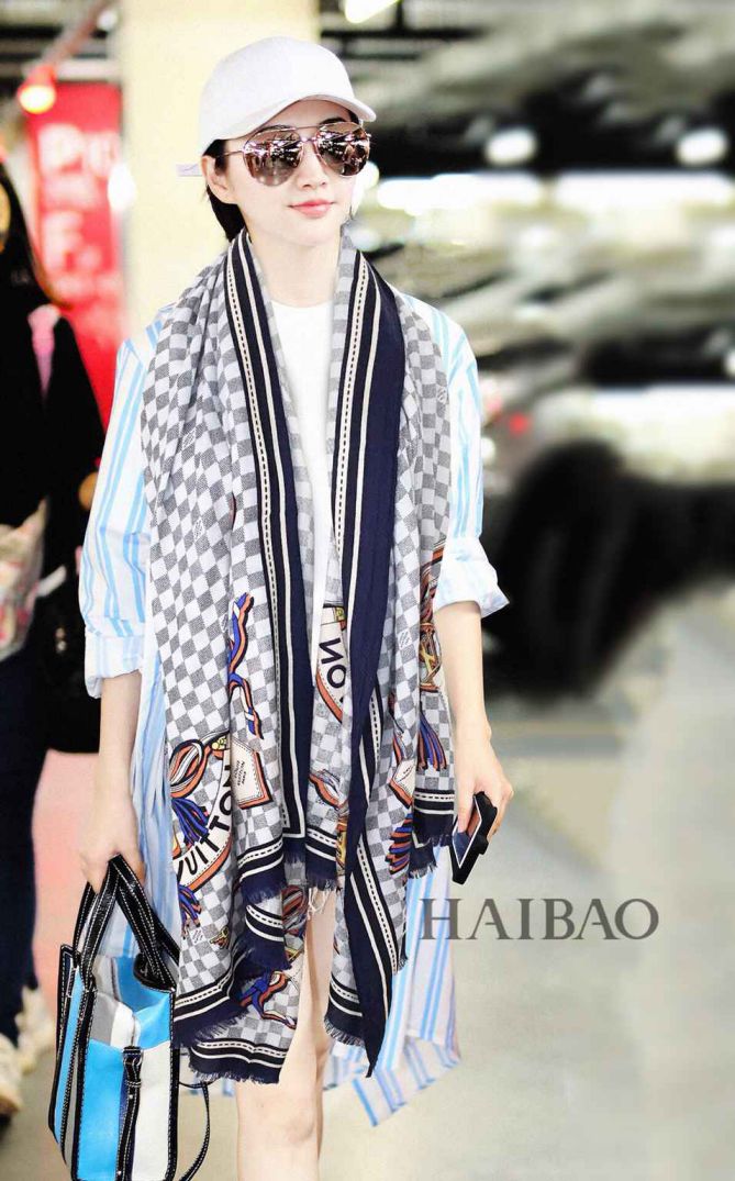 LV 100% Cashmere Women Scarves