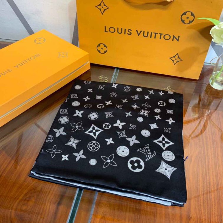 LV 100% Wool Monogram Women Scarves