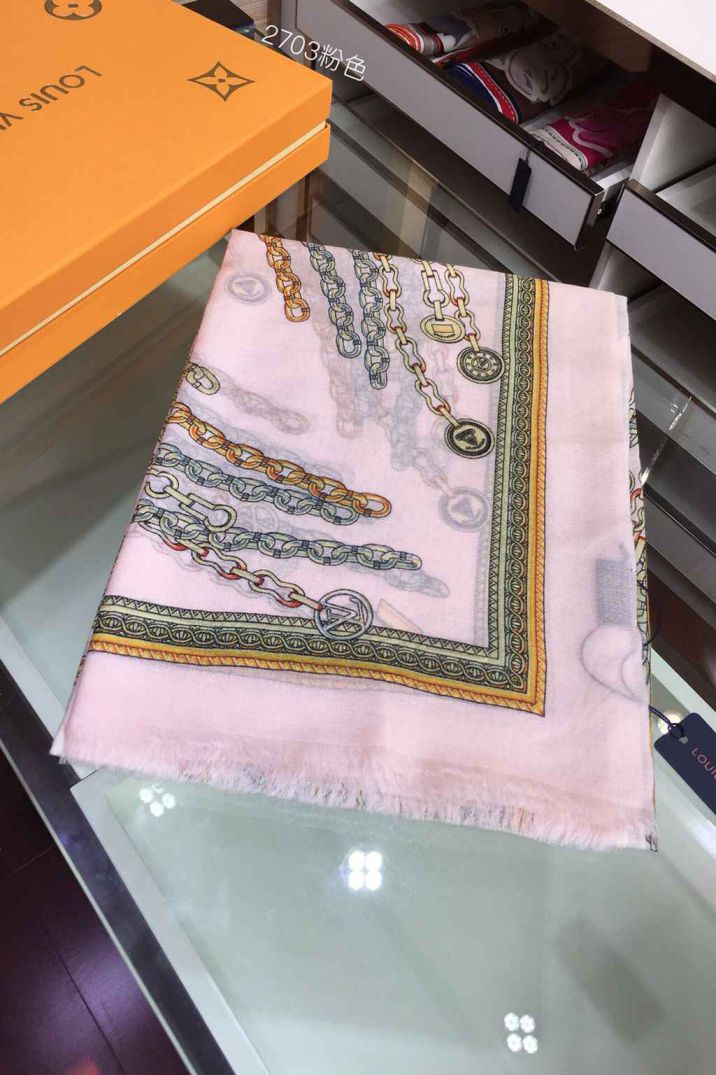 LV 100% Cashmere Monogram Women Scarves