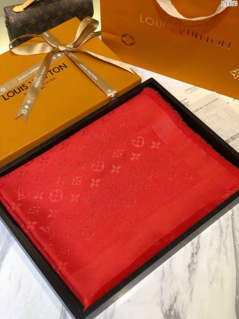 LV Cashmere Monogram Women Scarves