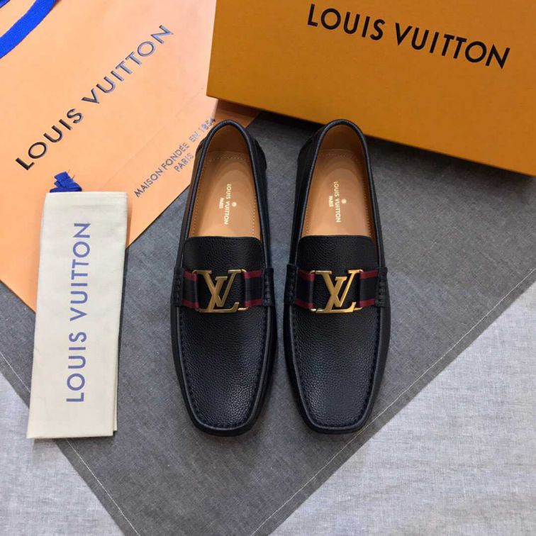 LV Black 19 Black Men Shoes