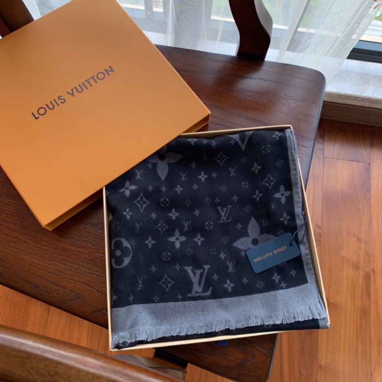 LV 100% Cashmere Monogram Women Scarves