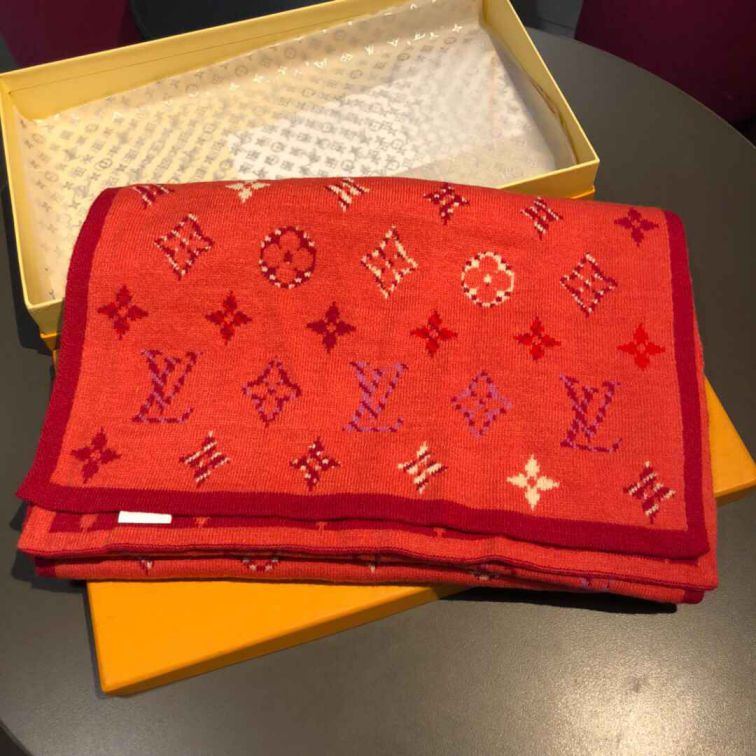 LV Wool Cashmere Pop Monogram Women Scarves