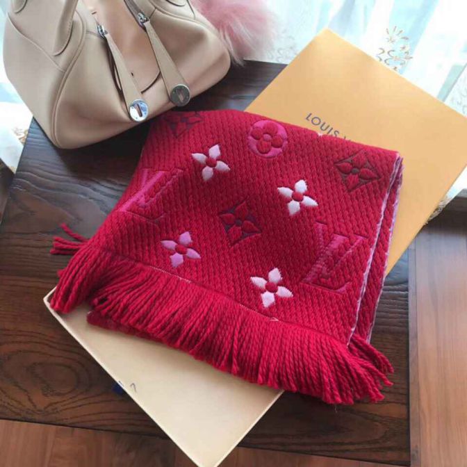 LV Wool Monogram Women Scarves