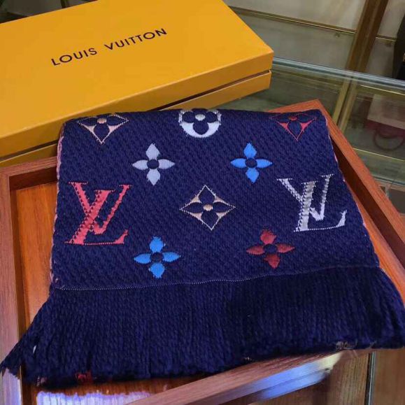 LV Wool Monogram Women Scarves