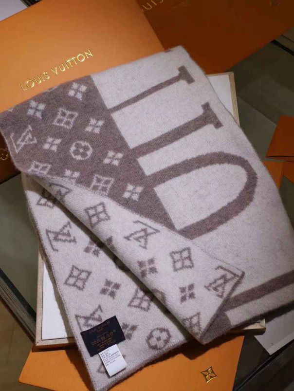 LV Wool Cashmere Men Scarves