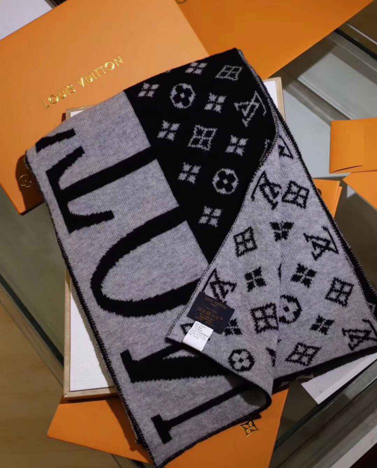 LV Wool Cashmere Men Scarves