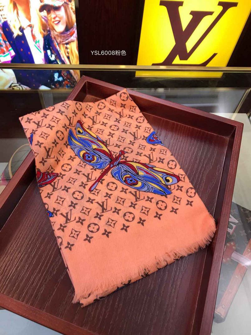 LV Butterfly Pure Cashmere Women Scarves