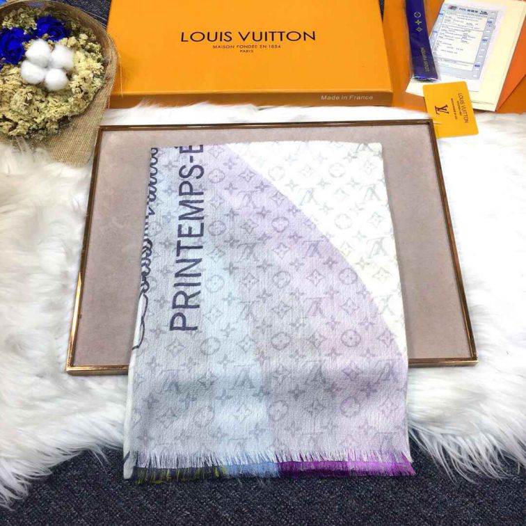 LV 100% Cashmere Monogram Women Scarves