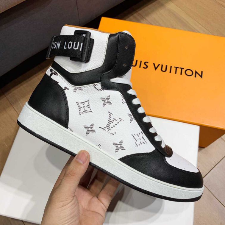 LV 2019 NEW Rivoli Men FW Monogram High Men Sneakers