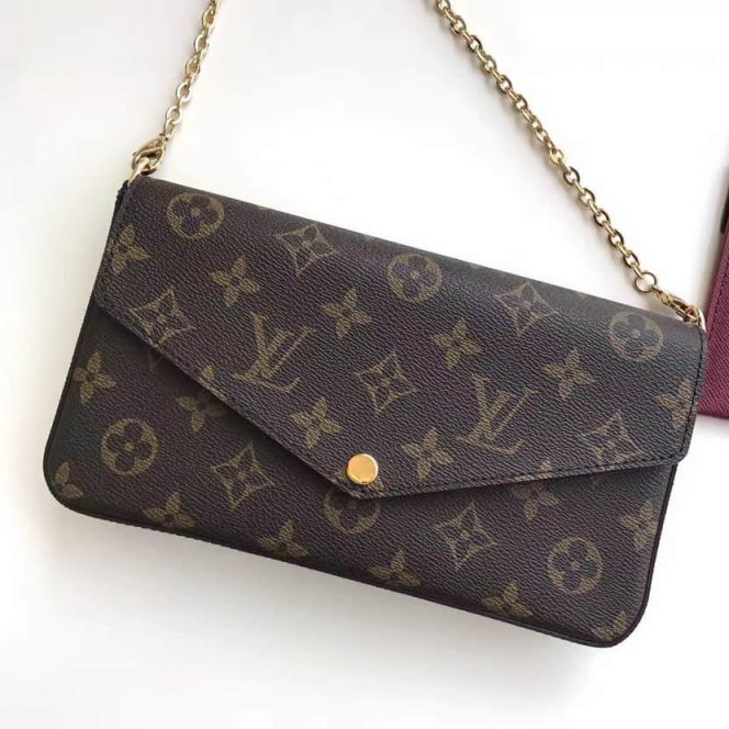 LV Shoulder Bags M61276 Pochette Felicie Monogram On Chain