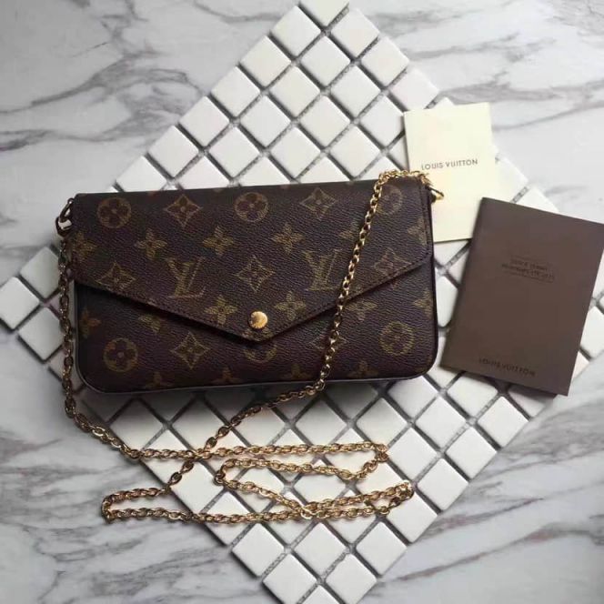 LV Shoulder Bags On Chain Pochette Felicie Monogram M61276