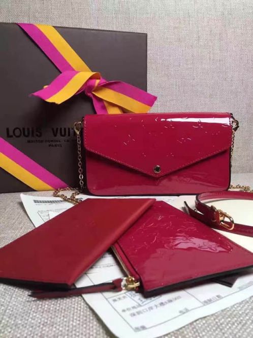 LV Shoulder Bags POCHETTE FELICIE Epi On Chain M61293