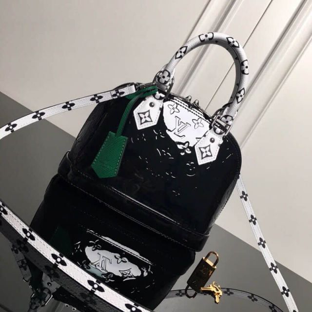 LV Tote Bags ALMA BB Patent Leather