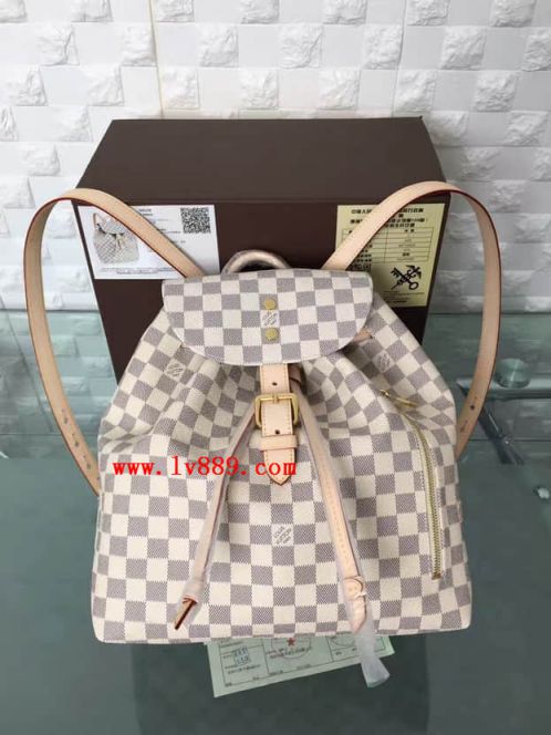 LV Backpack Bags N41578 Sperone Damier Azur