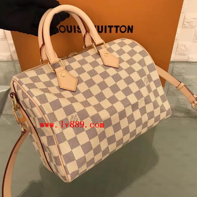 LV Tote Bags N41374 Speedy 25 Damier Azur