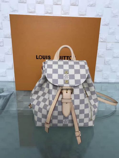 LV Backpack Bags Sperone BB Damier Azur N44026