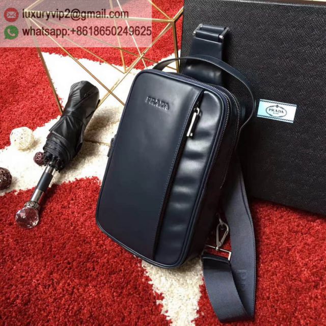 PRADA Leather 0989 Men Waist Bags