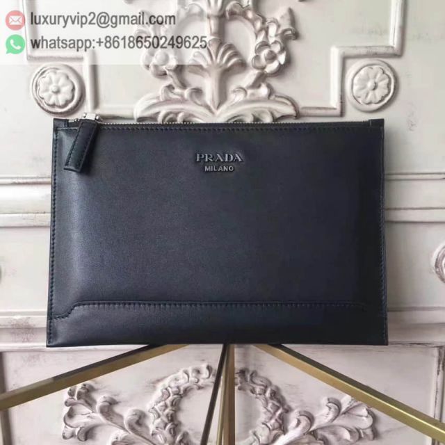 PRADA 2VE676 Leather Men Clutch Bags