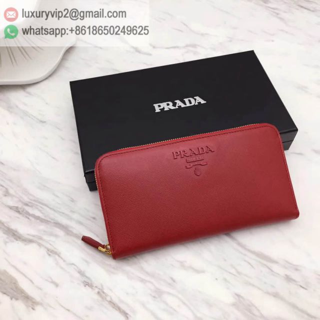 PRADA Leather Zip 1ML506 Women Wallets